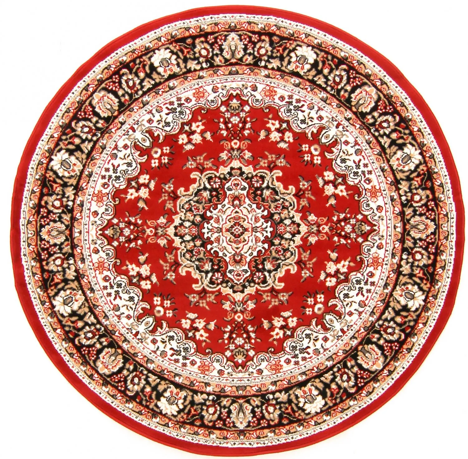 Tapis rond - Peking (rouge)