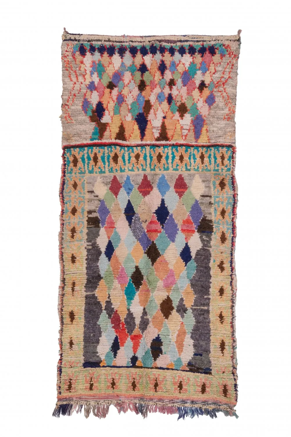Tapis Marocain Berbère Boucherouite 255 x 115 cm