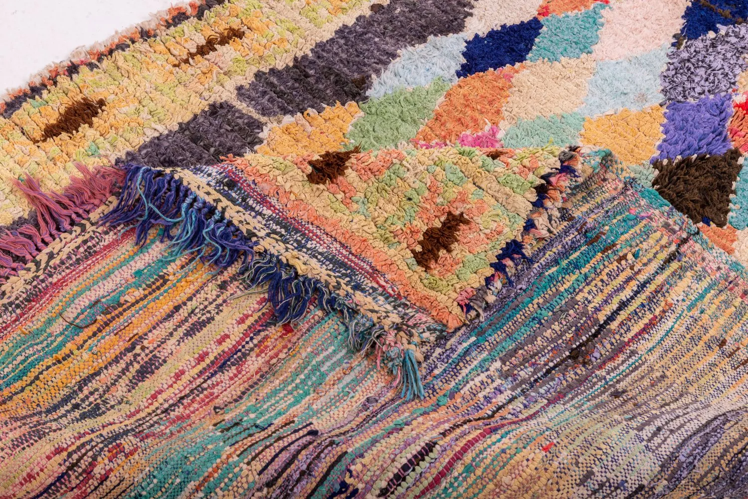 Tapis Marocain Berbère Boucherouite 255 x 115 cm