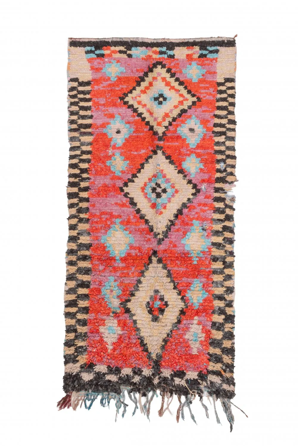 Tapis Marocain Berbère Boucherouite 235 x 105 cm