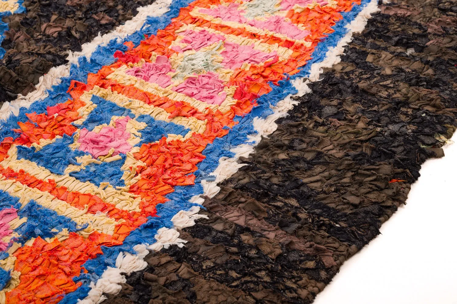 Tapis berbère marocain Boucherouite 160 x 310 cm