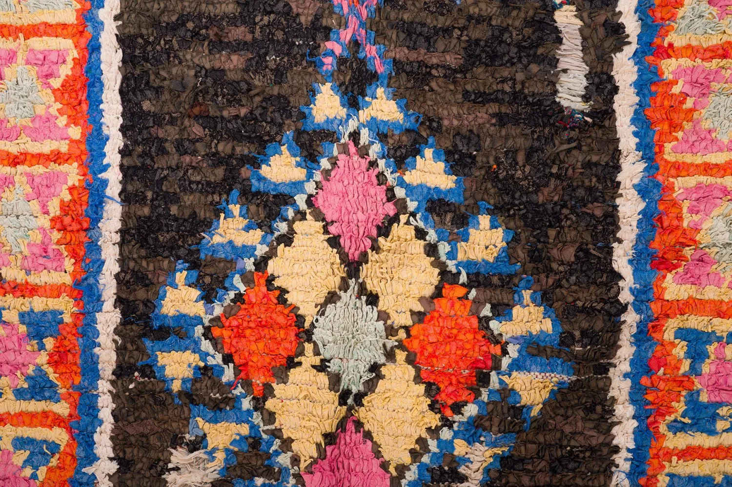 Tapis berbère marocain Boucherouite 160 x 310 cm