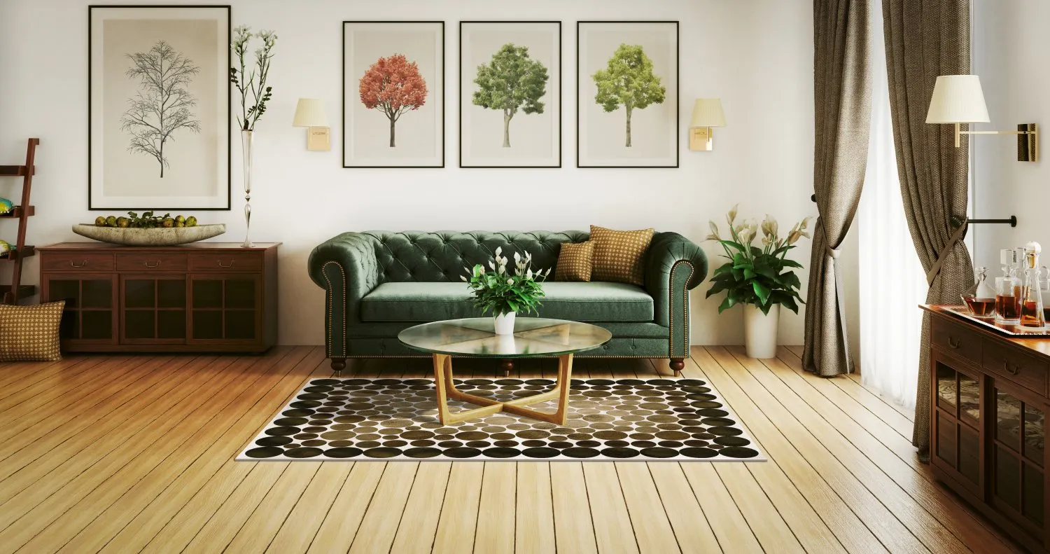 Tapis Wilton - Marineo (marron/vert)