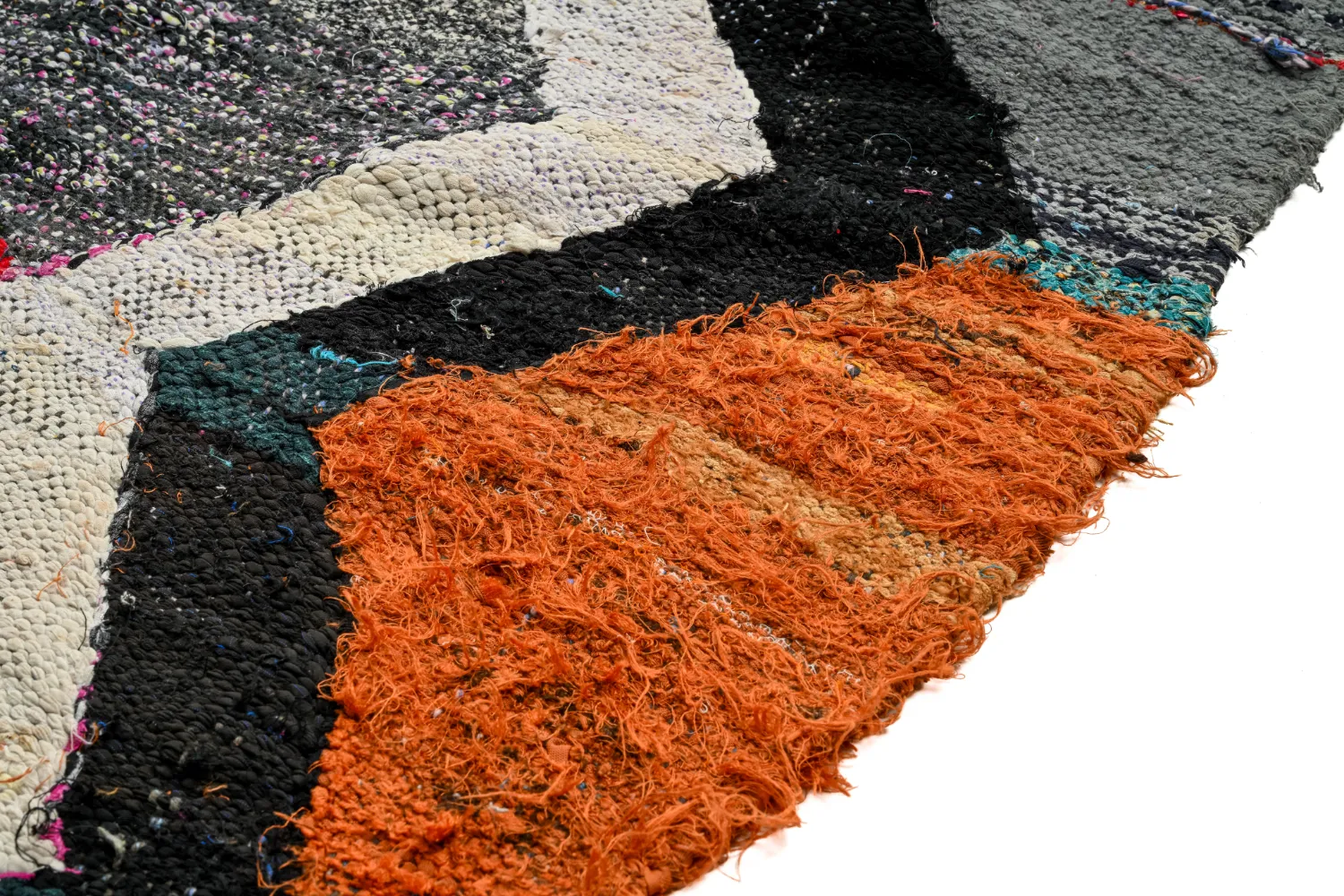 Tapis berbère marocain Boucherouite 140 x 290 cm