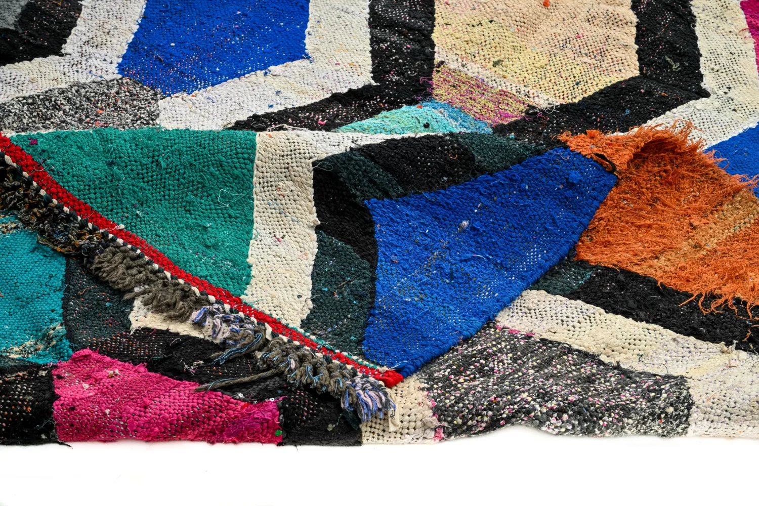 Tapis berbère marocain Boucherouite 140 x 290 cm