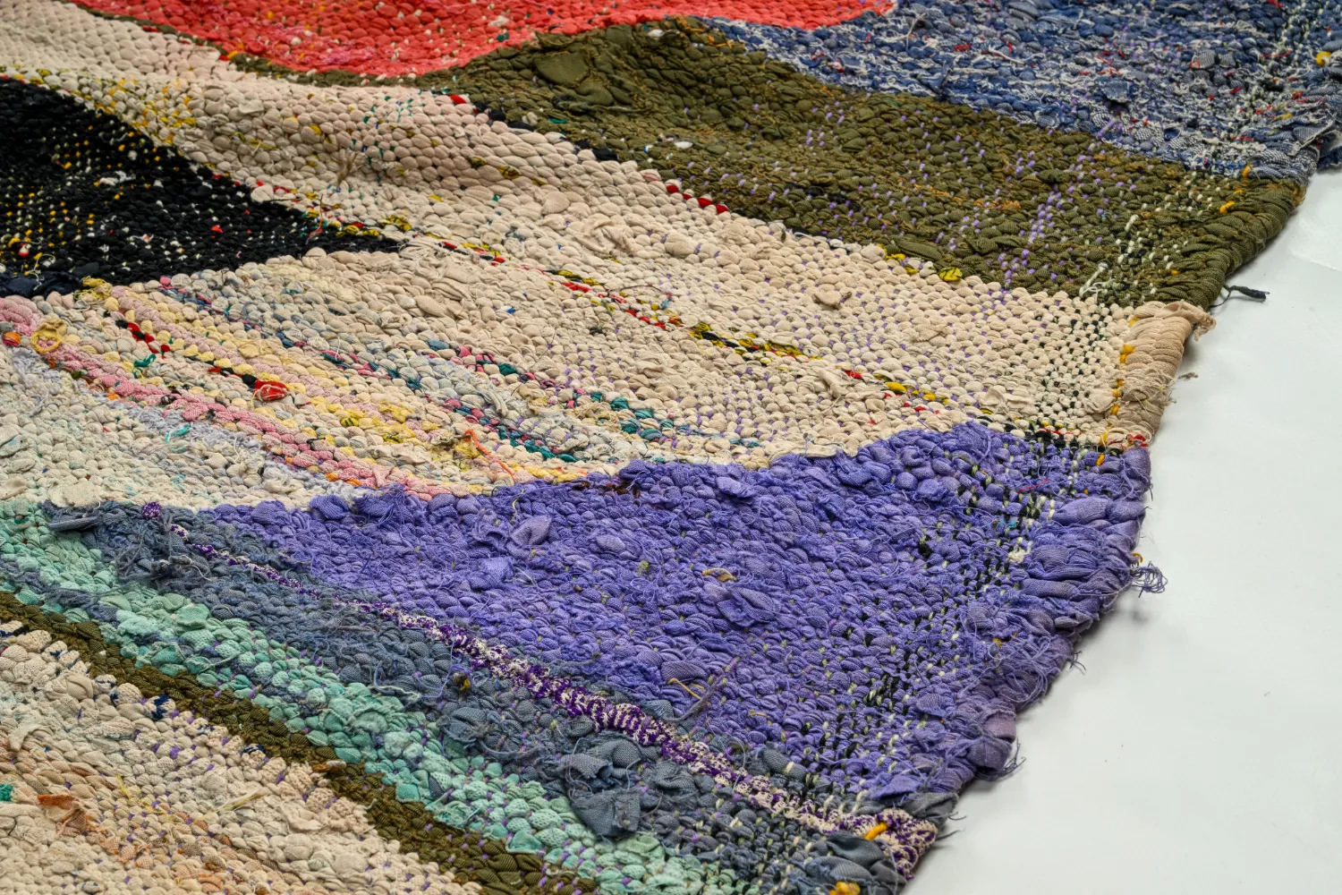 Tapis berbère marocain Boucherouite 165 x 350 cm