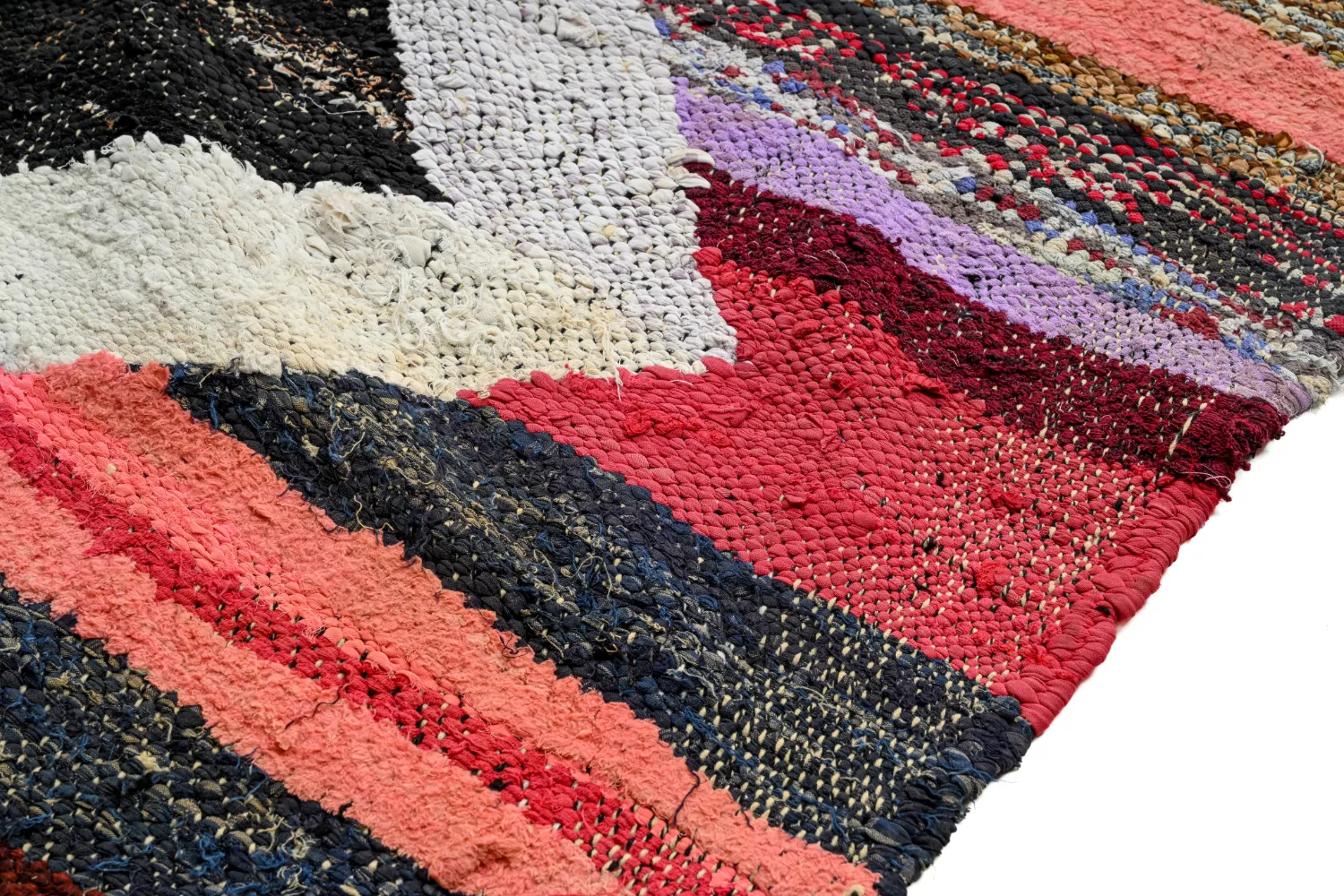 Tapis berbère marocain Boucherouite 140 x 245 cm