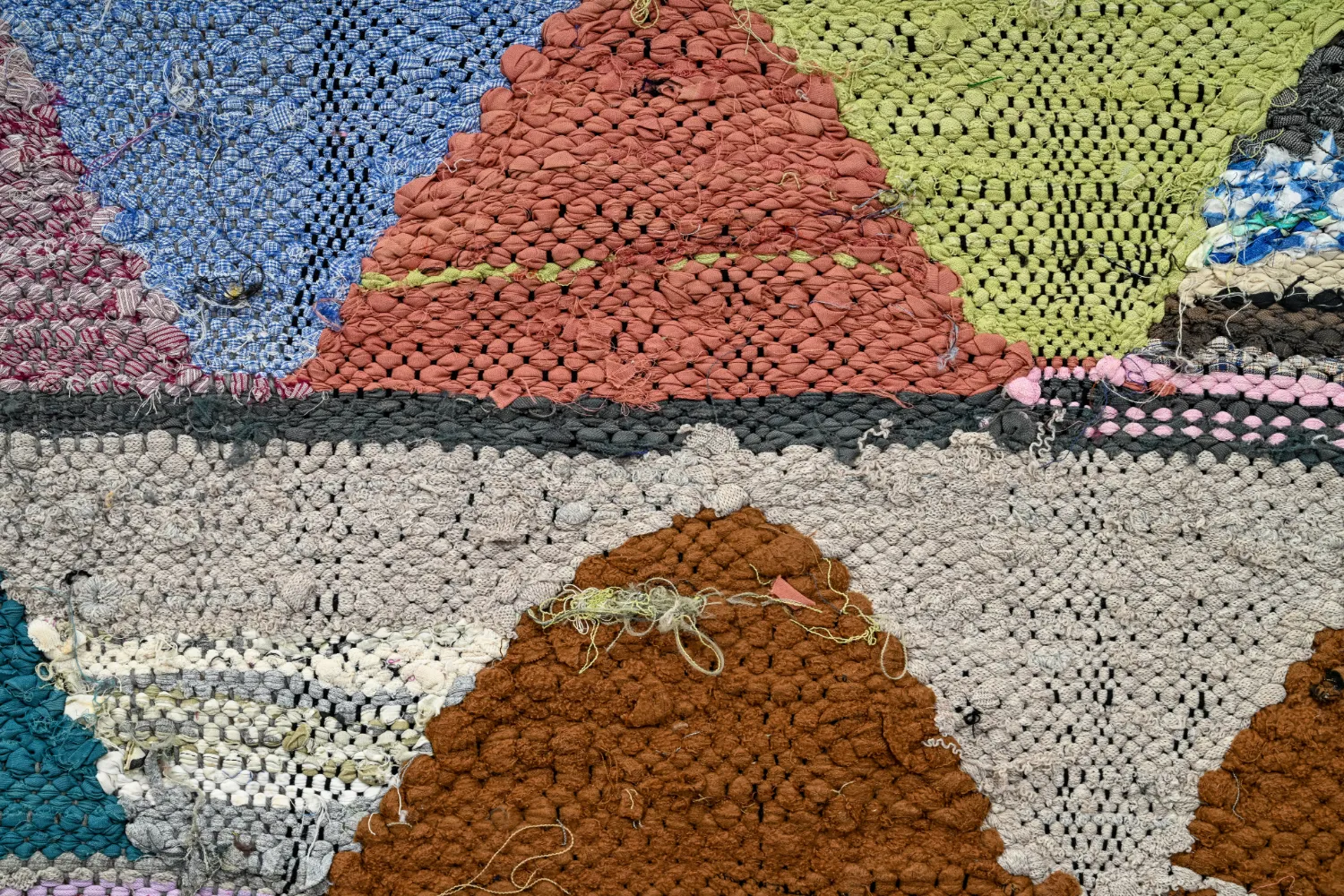 Tapis berbère marocain Boucherouite 145 x 305 cm