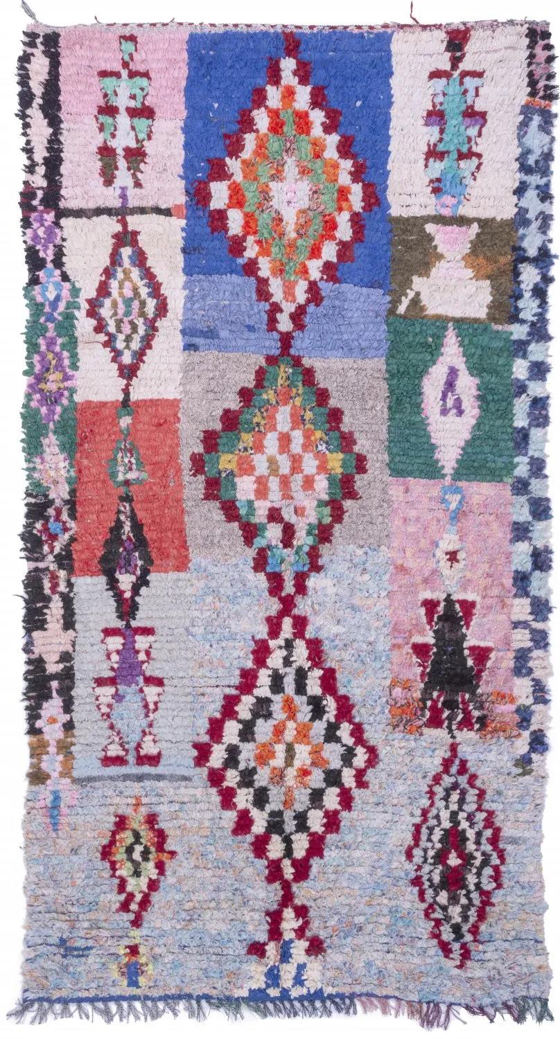 Tapis Marocain Berbère Boucherouite 250 x 125 cm