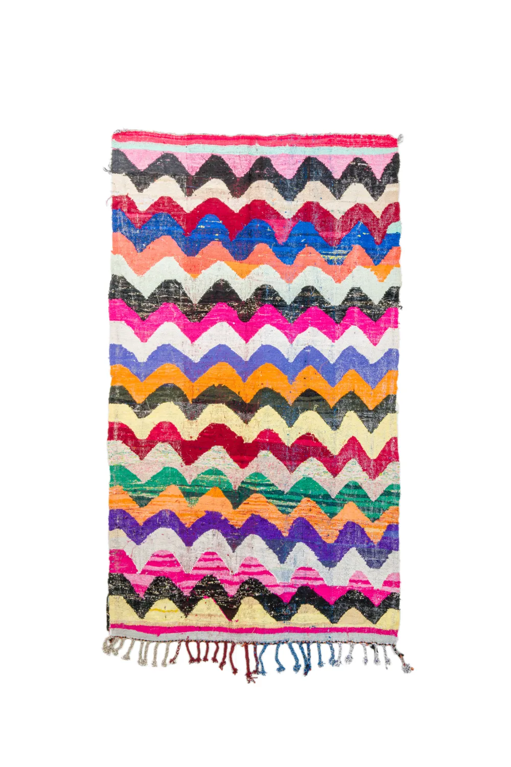 Tapis berbère marocain Boucherouite 150 x 260 cm