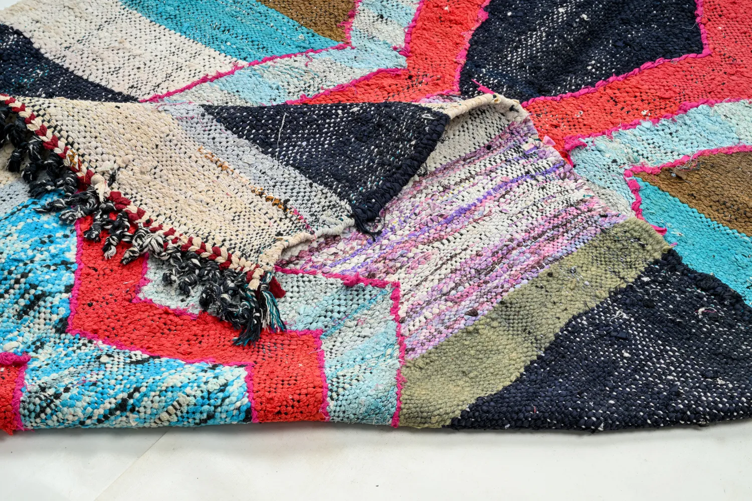 Tapis Marocain Berbère Boucherouite 115 x 220 cm
