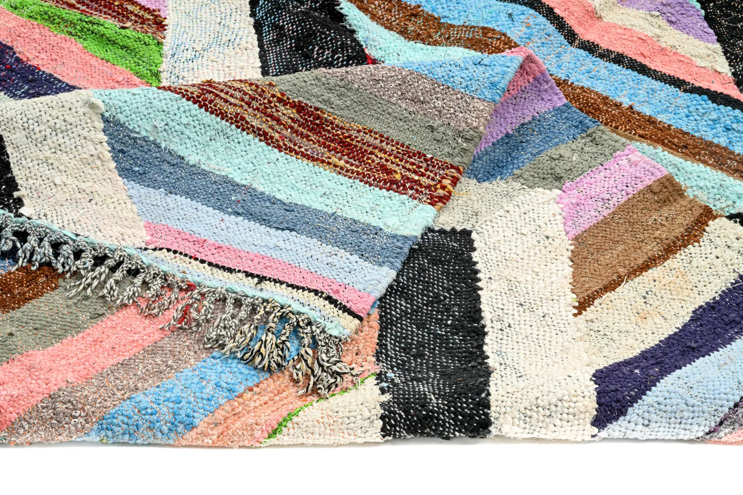 Tapis berbère marocain Boucherouite 145 x 245 cm