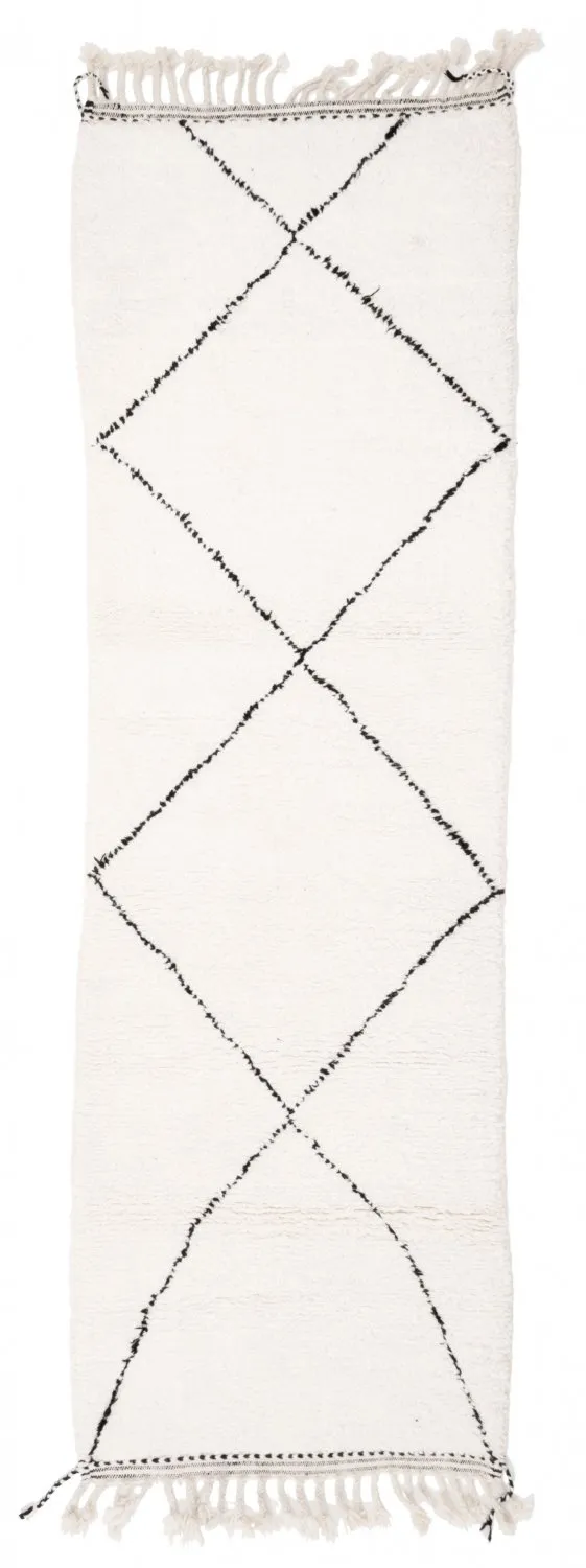 Tapis Kilim Marocain Berbère Beni Ouarain 310 x 100 cm