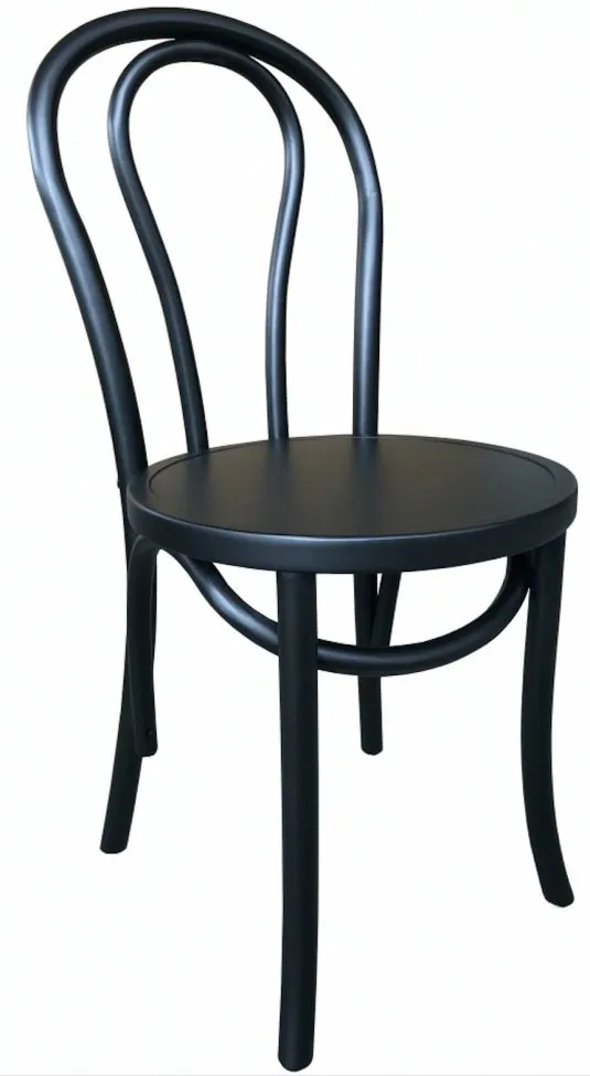 Chaise - Bistro (bois/noir) - 2 pièces