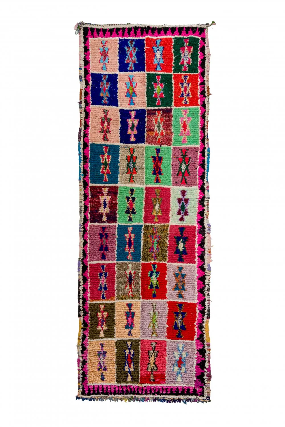 Tapis berbère marocain Boucherouite 360 x 130 cm