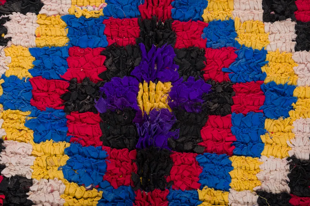 Tapis berbère marocain Boucherouite 310 x 145 cm