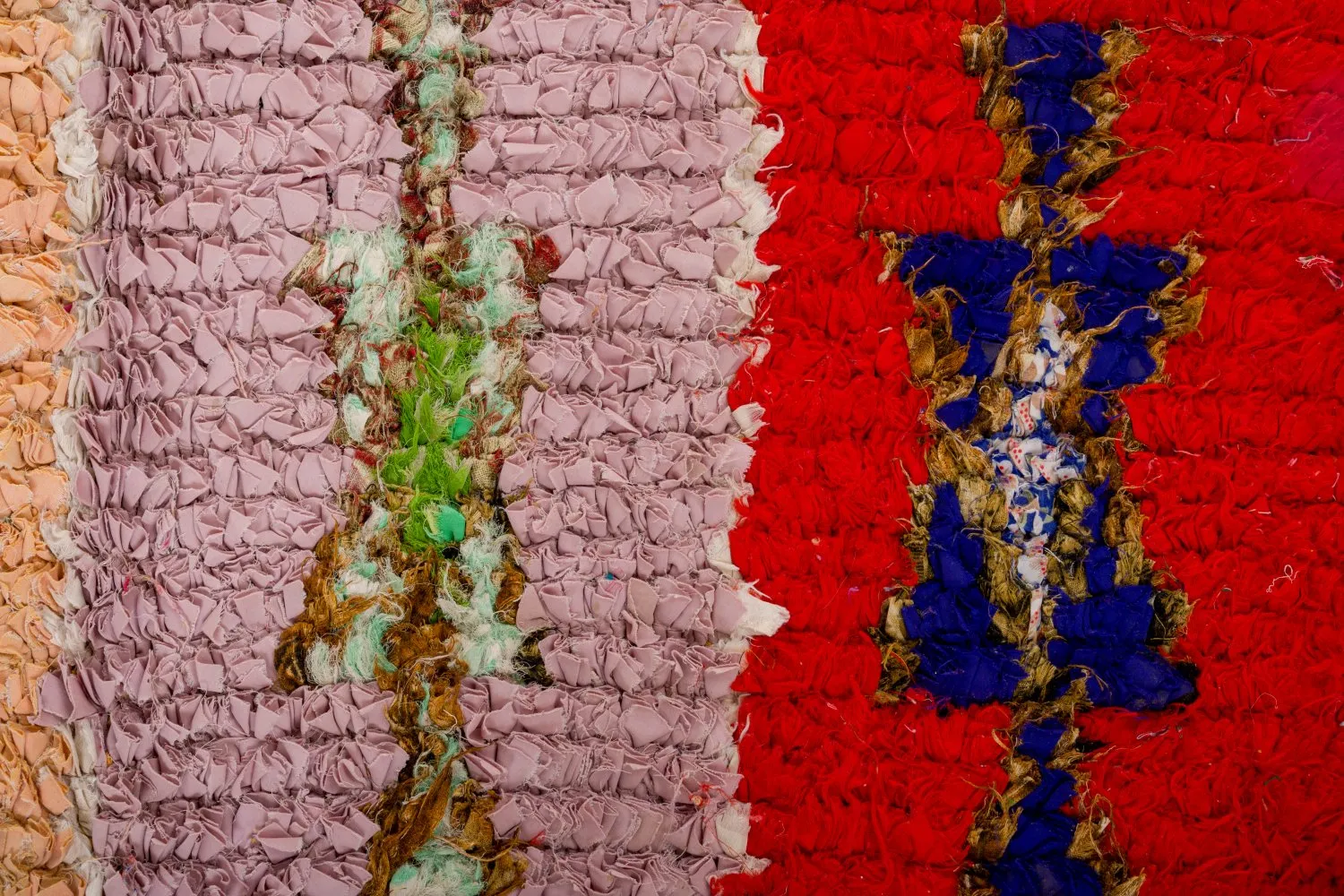 Tapis berbère marocain Boucherouite 360 x 130 cm