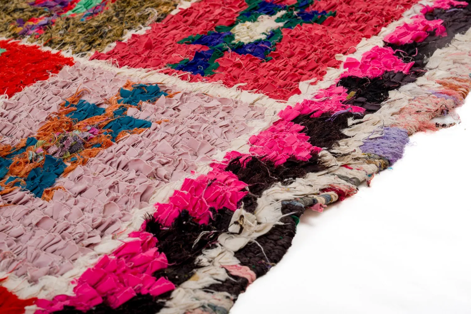 Tapis berbère marocain Boucherouite 360 x 130 cm