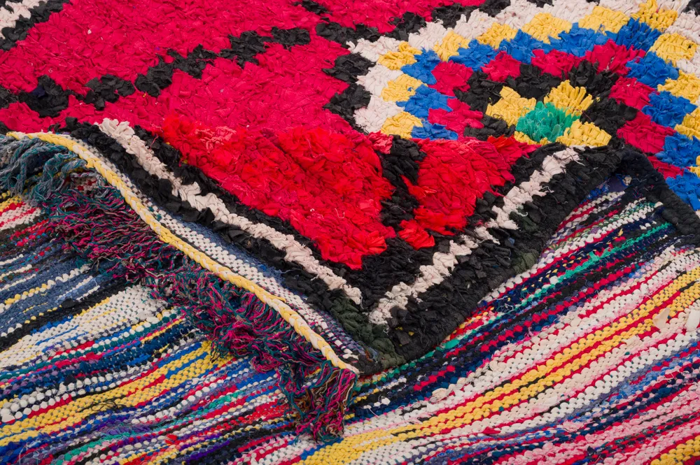 Tapis berbère marocain Boucherouite 310 x 145 cm