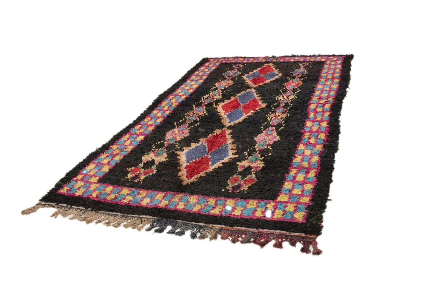 Tapis berbère marocain Boucherouite 315 x 165 cm