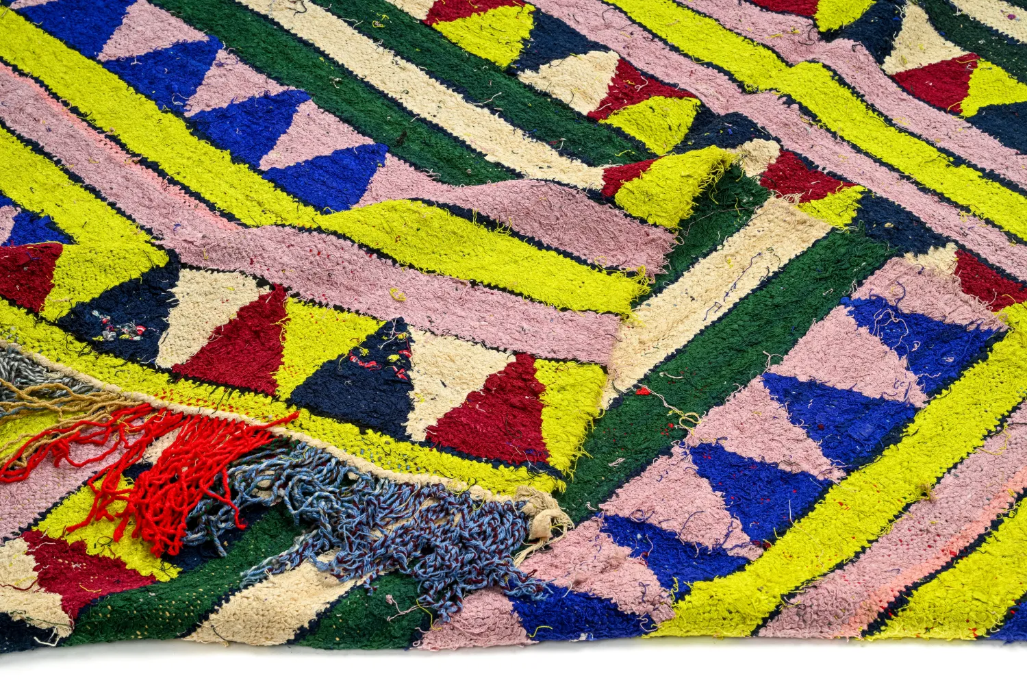 Tapis berbère marocain Boucherouite 170 x 255 cm