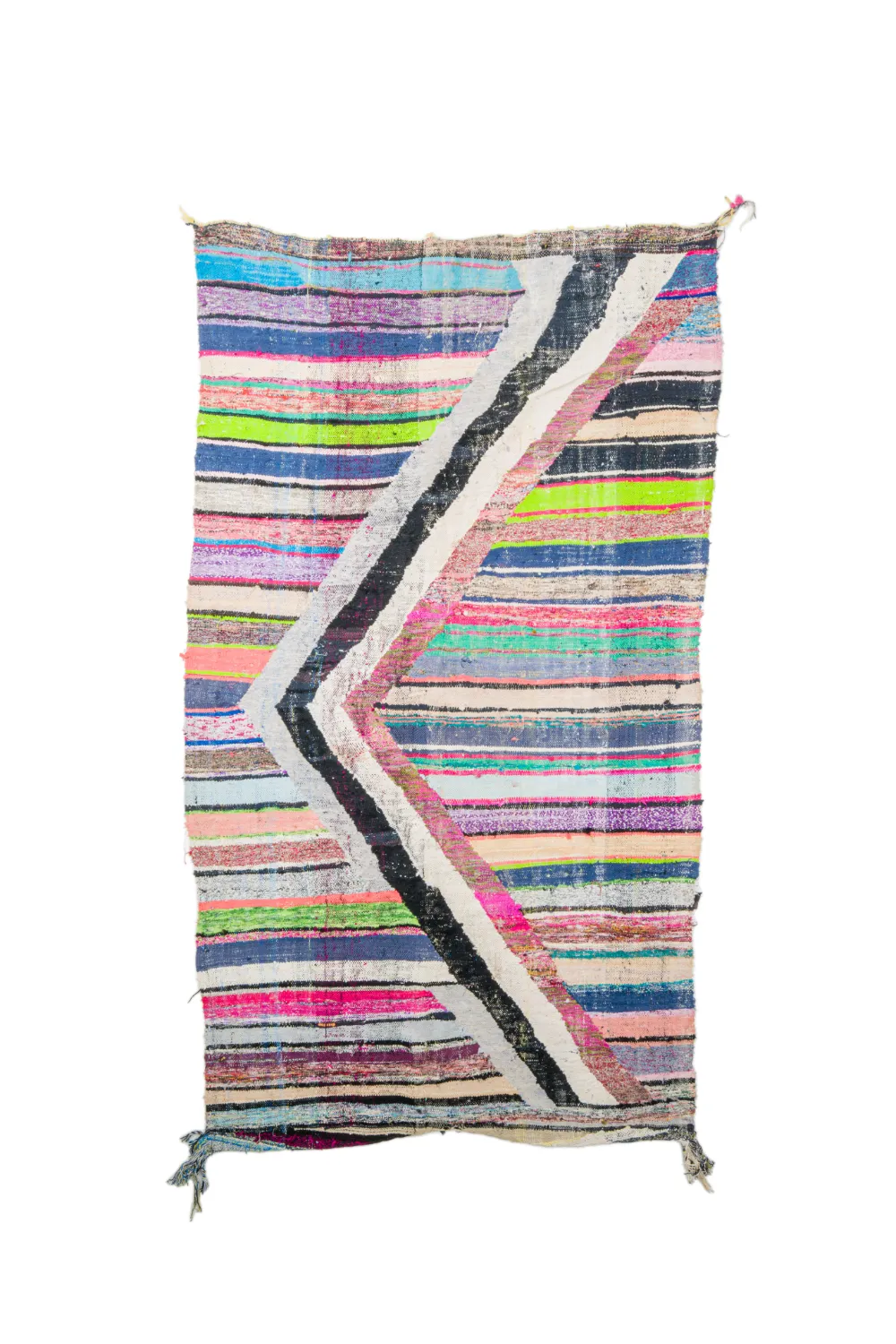 Tapis berbère marocain Boucherouite 135 x 240 cm