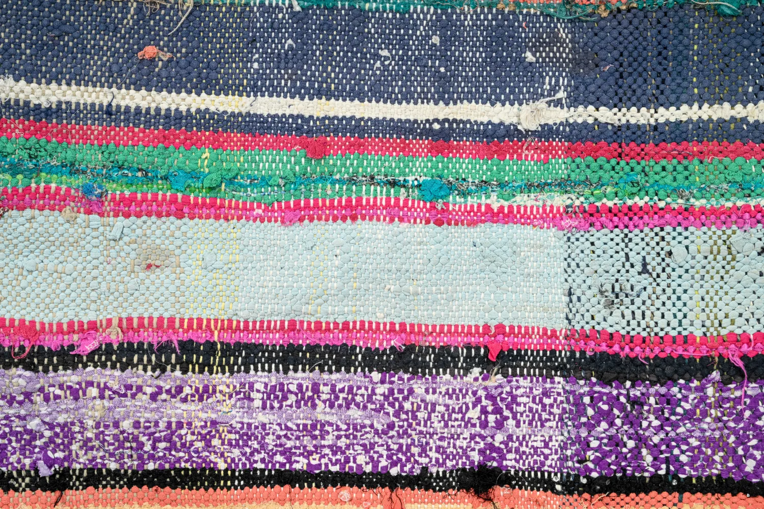 Tapis berbère marocain Boucherouite 135 x 240 cm