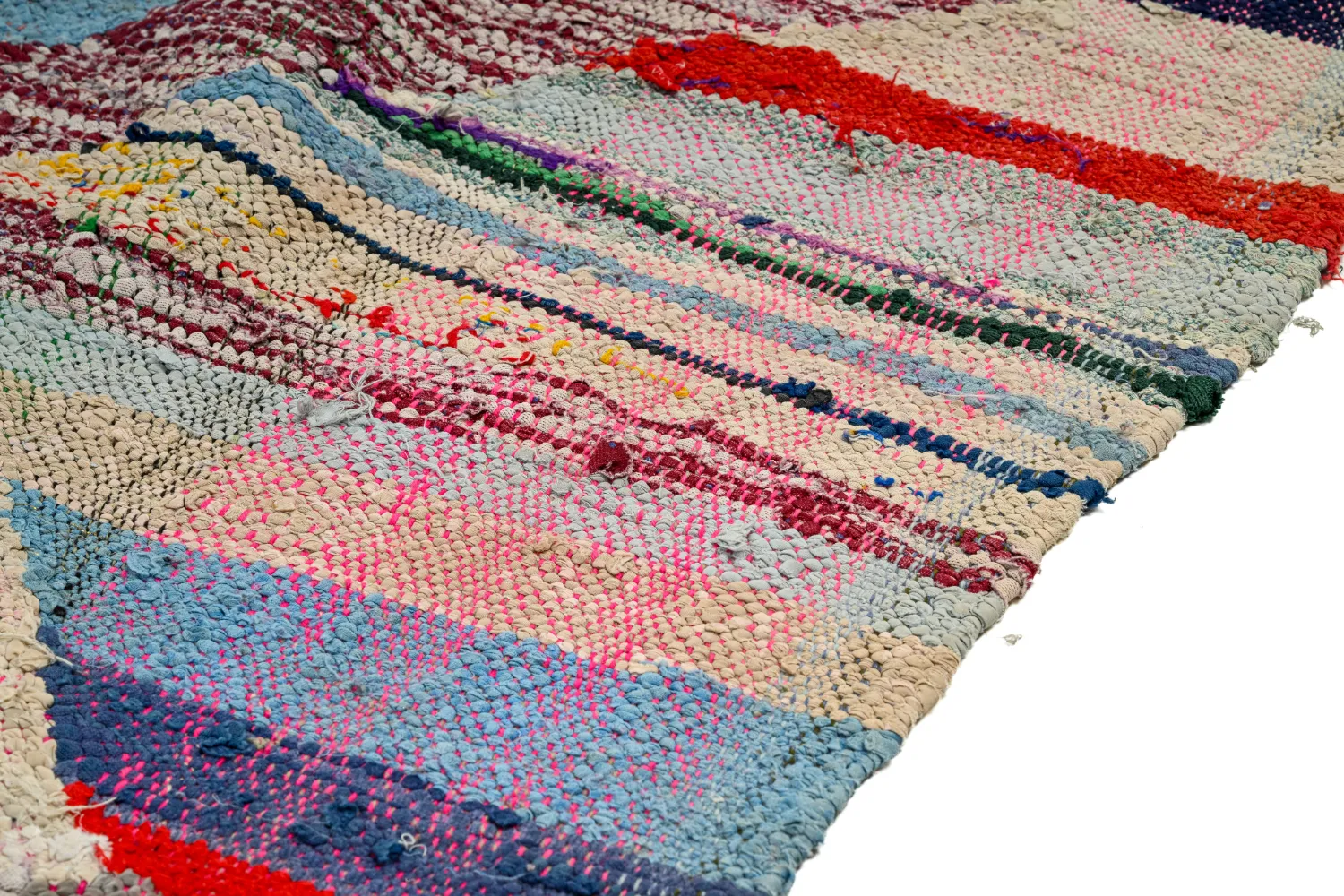 Tapis berbère marocain Boucherouite 145 x 295 cm
