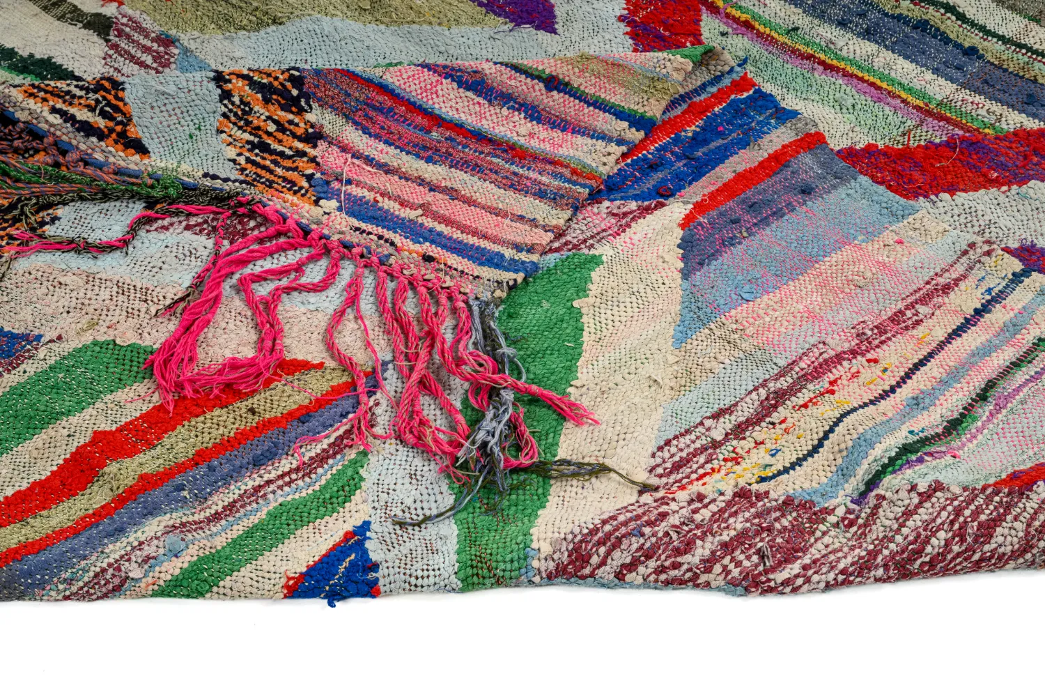 Tapis berbère marocain Boucherouite 145 x 295 cm