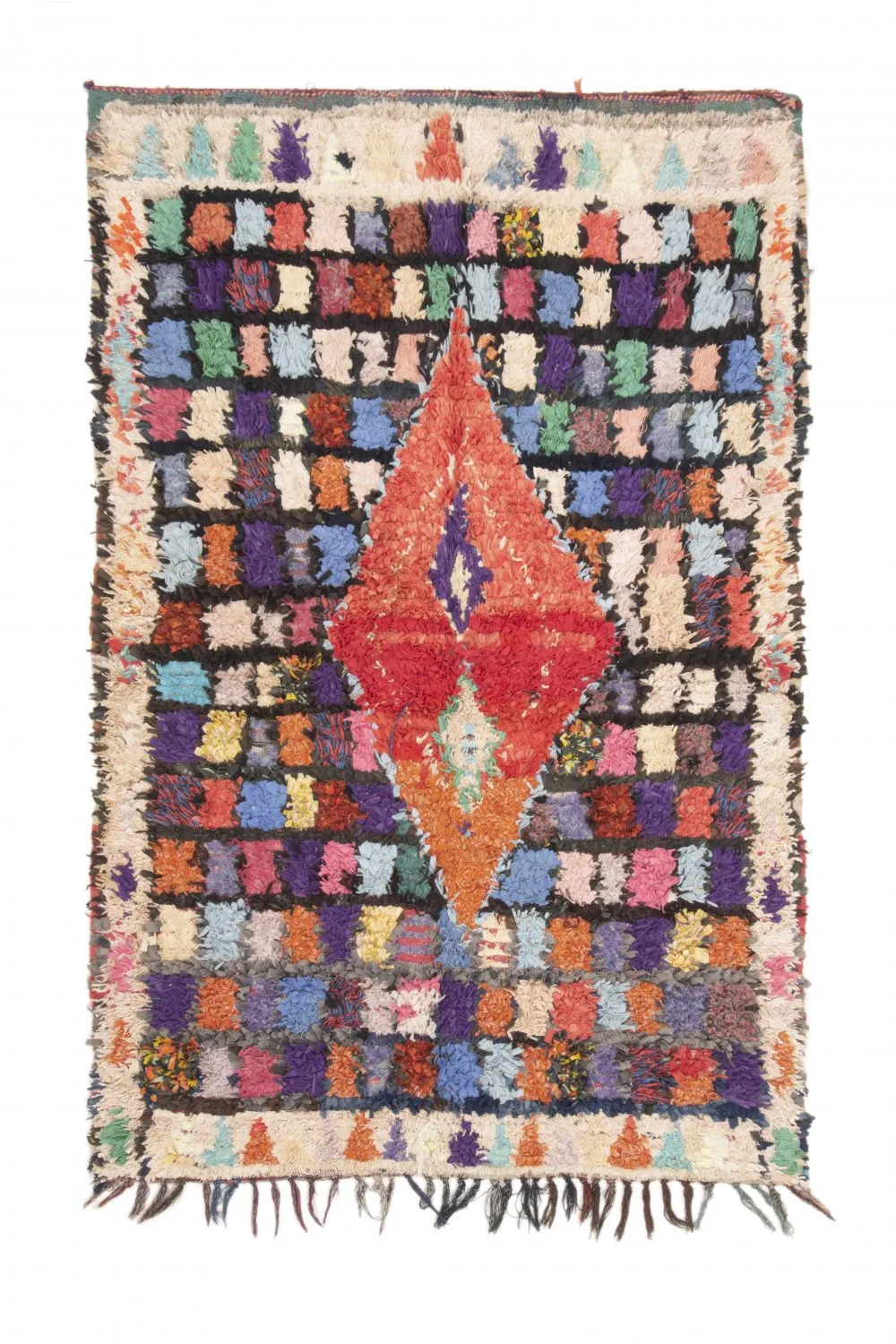Tapis Marocain Berbère Boucherouite 195 x 125 cm
