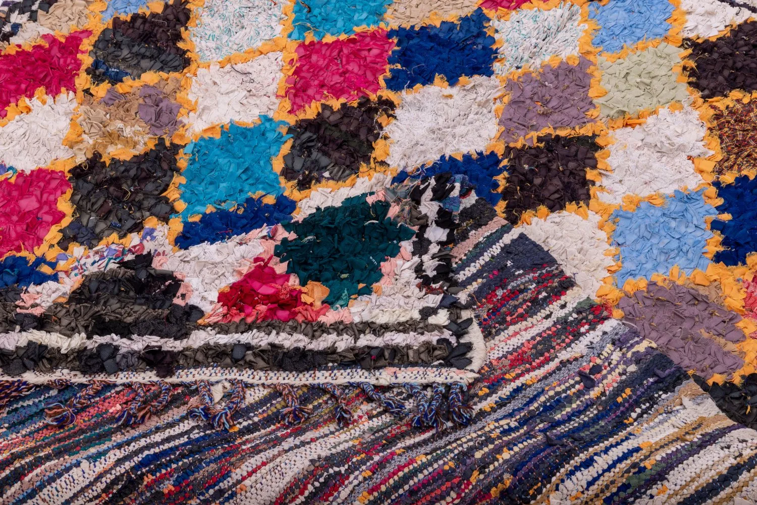Tapis Marocain Berbère Boucherouite 185 x 150 cm