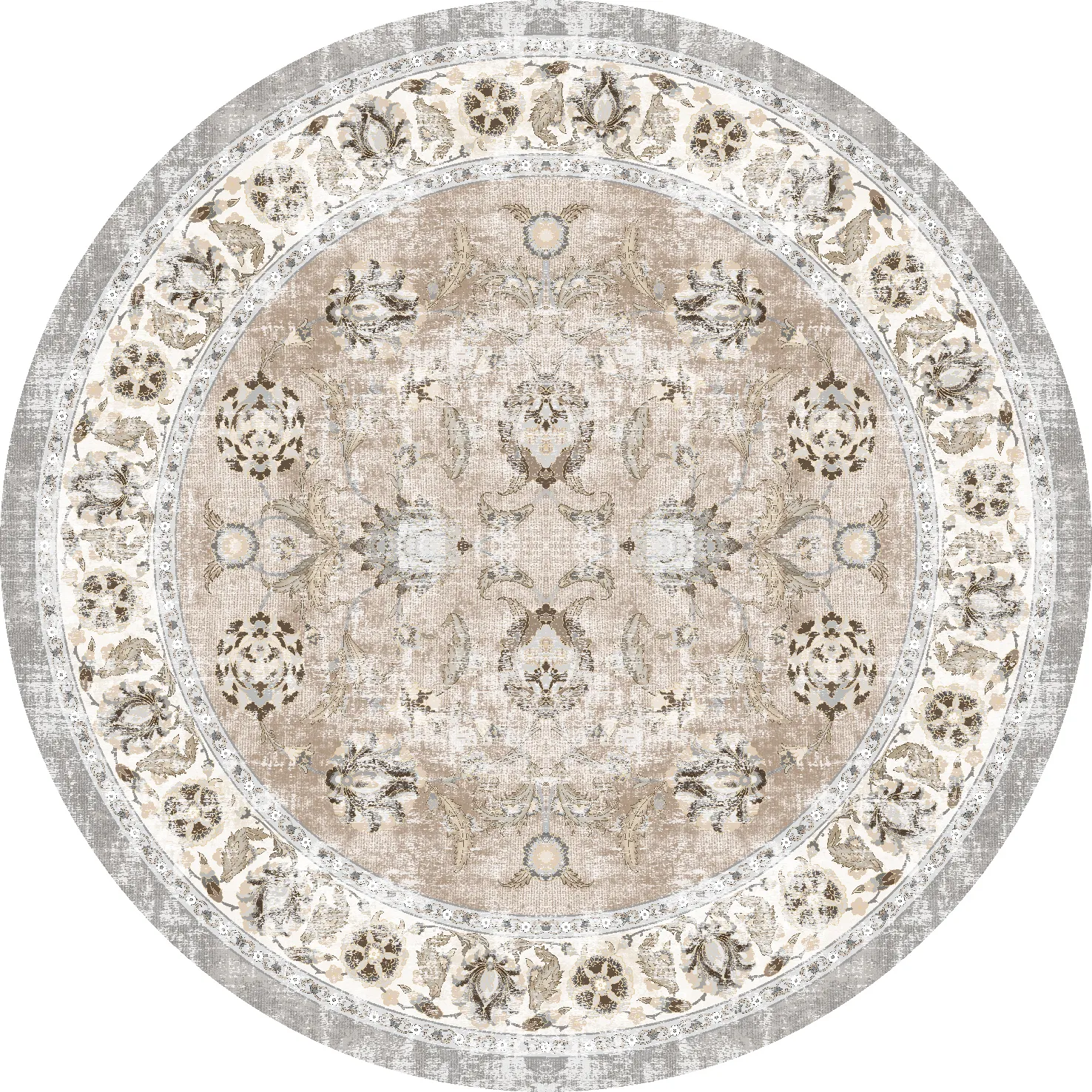Tapis rond - Adeleine (beige)