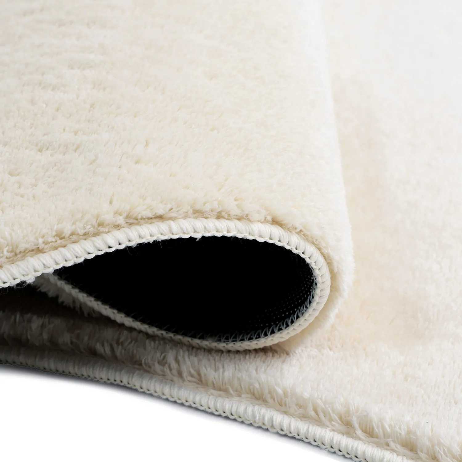 Tapis Shaggy Ondulé Asymétrique - Aranga Super Soft Fur (beige)