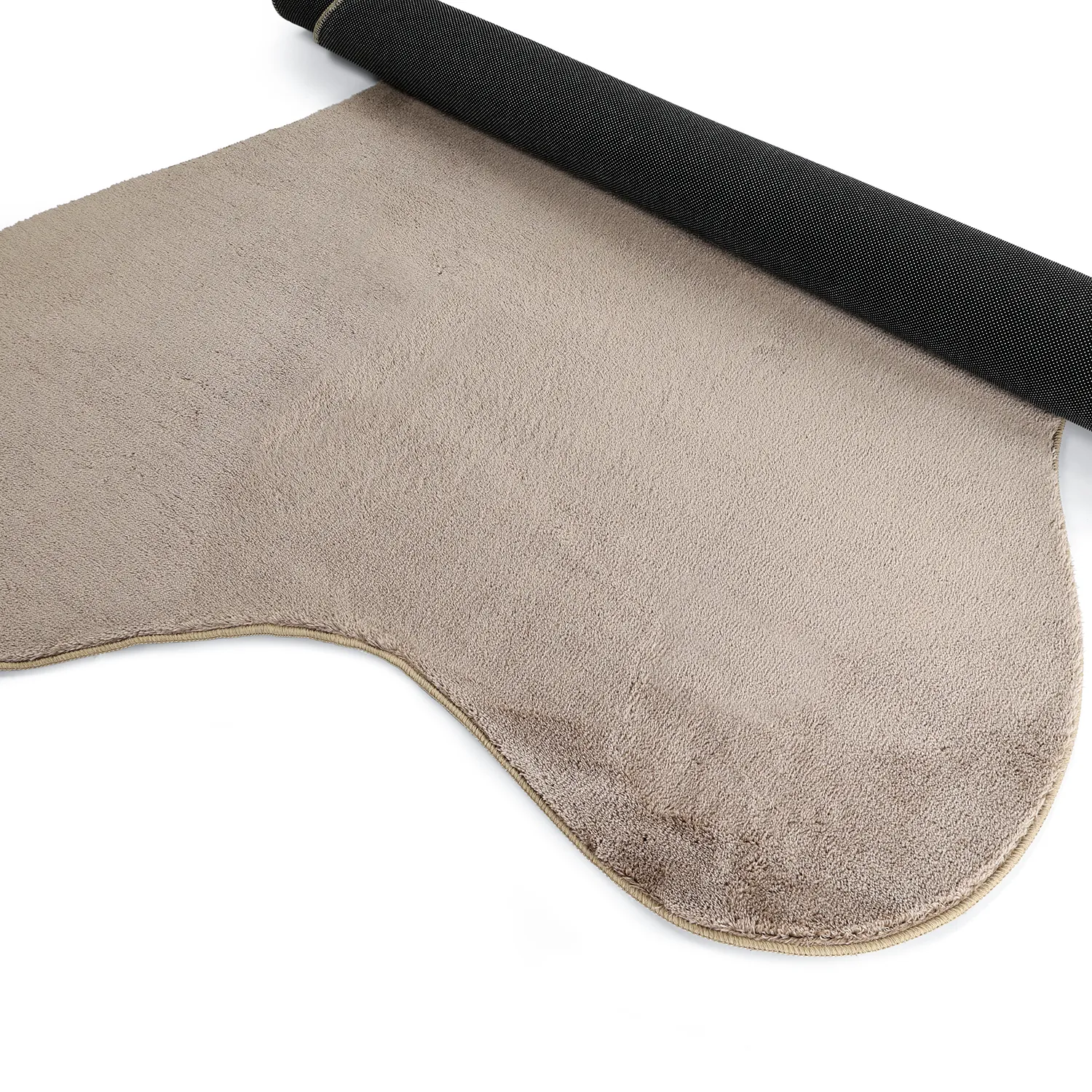 Tapis Shaggy Ondulé Asymétrique - Aranga Super Soft Fur (marron)