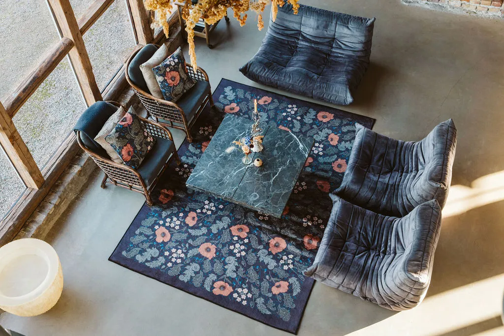 Tapis Wilton - Poppy (noir)