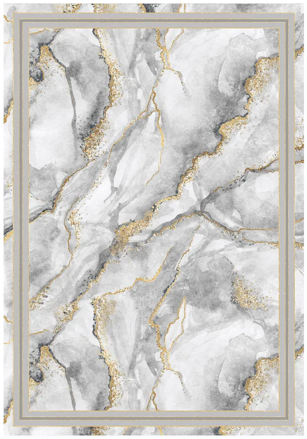 Tapis Wilton - Attika (gris/blanc/doré)