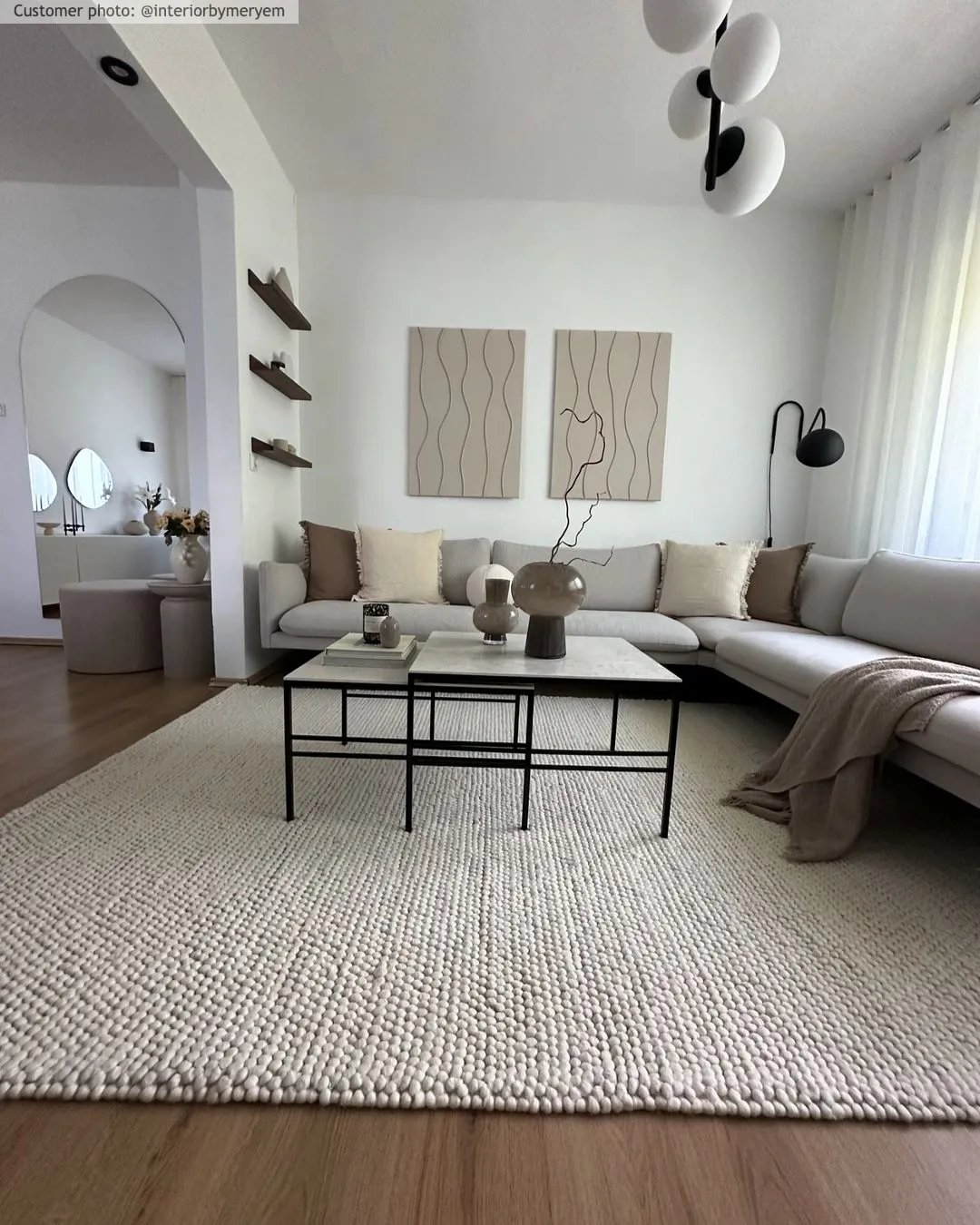 Tapis en laine - Avafors Wool Bubble (beige)