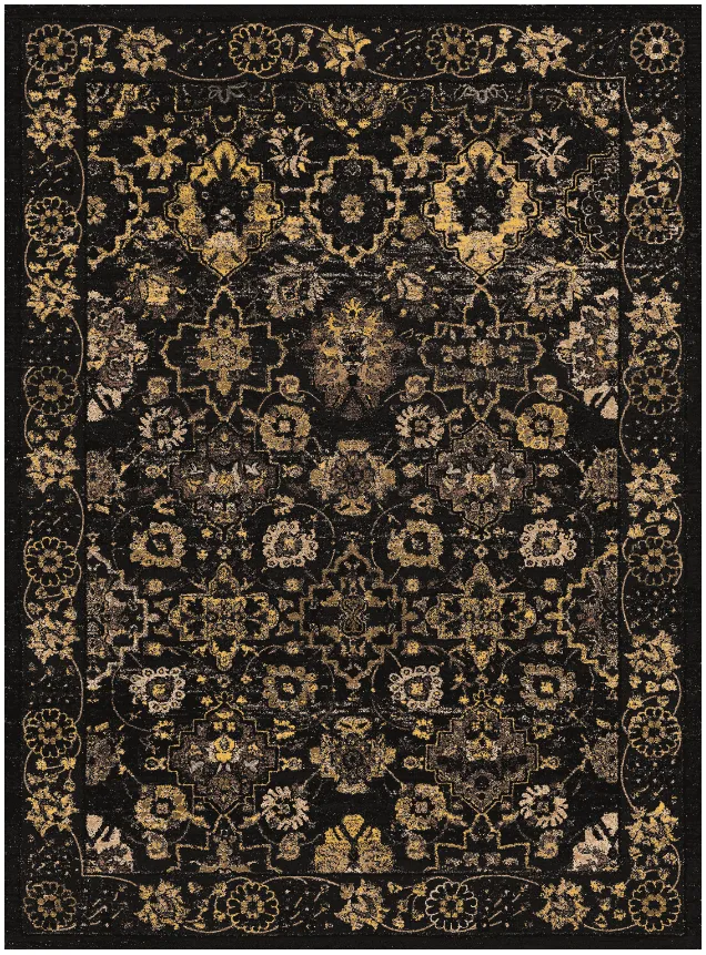 Tapis Wilton - Fernana (noir/doré)