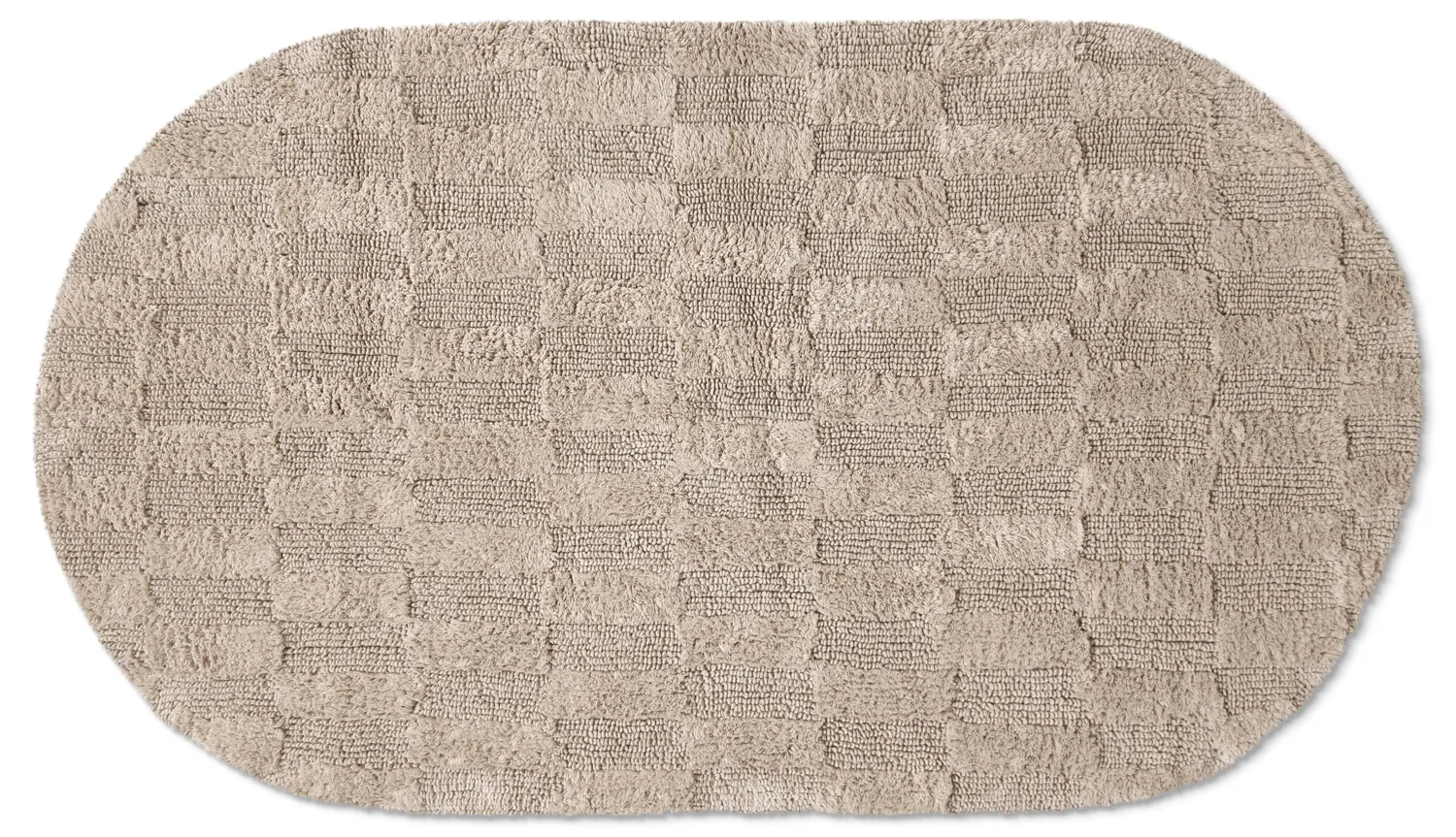 Tapis de salle de bain ovale - Bevin (beige)