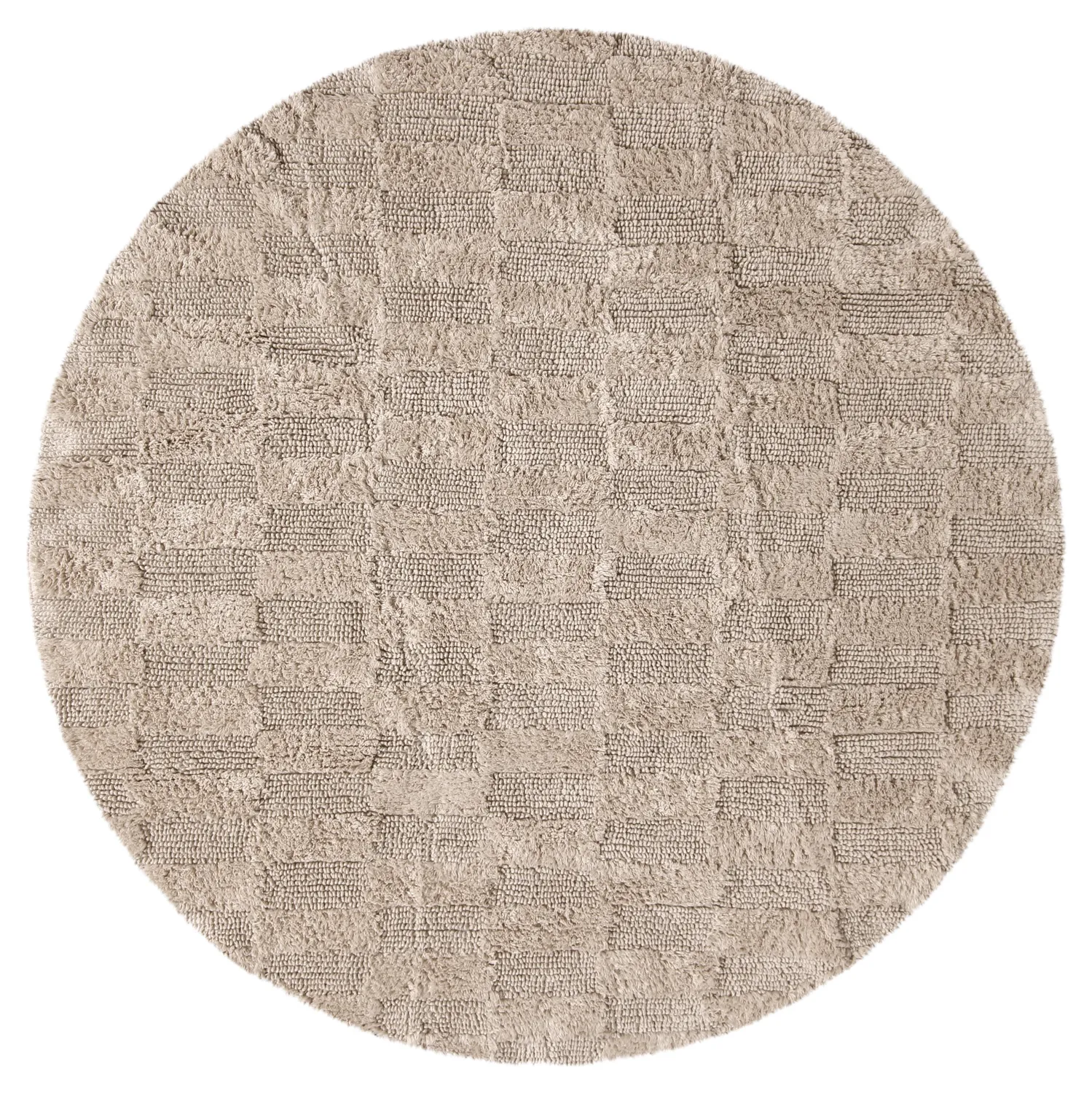 Tapis de salle de bain rond - Bevin (beige)