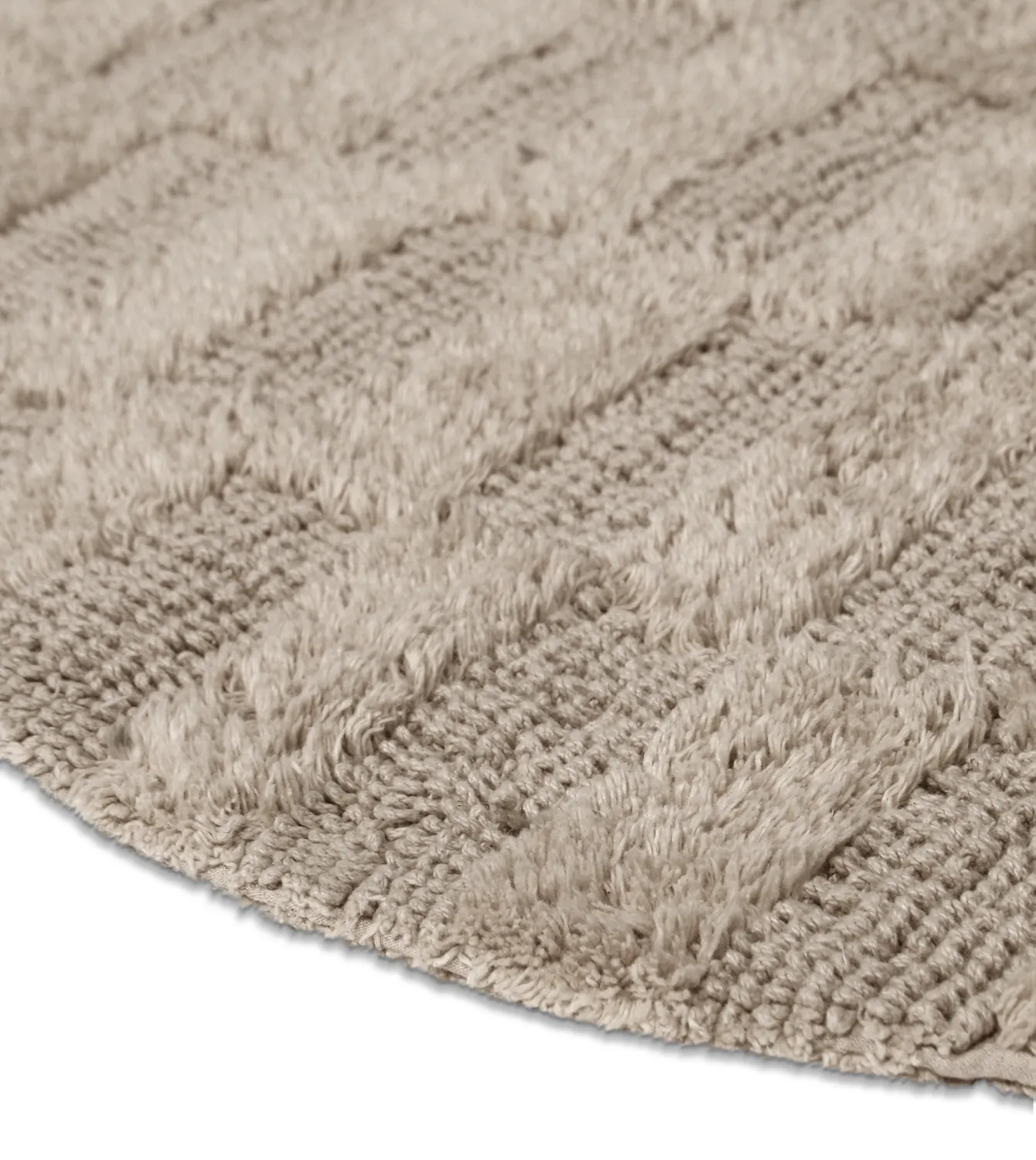 Tapis de salle de bain rond - Bevin (beige)