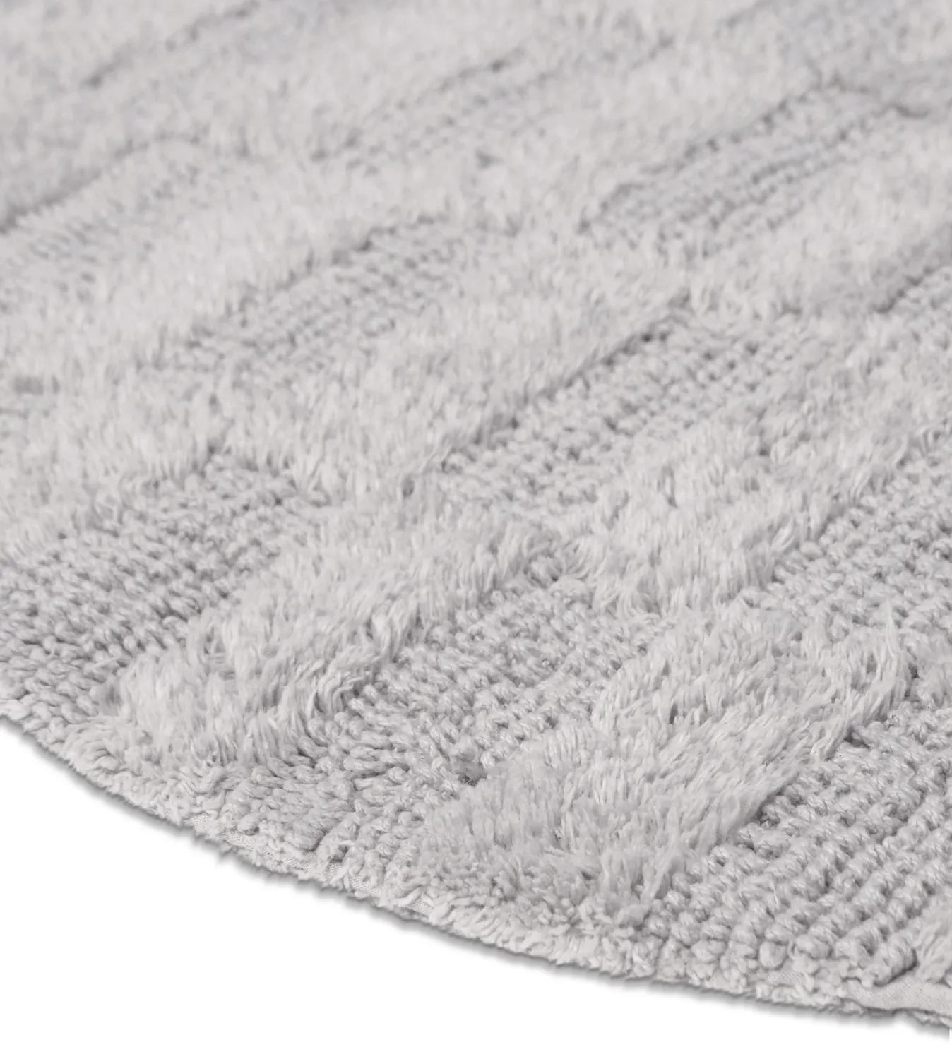 Tapis de salle de bain ovale - Bevin (gris clair)