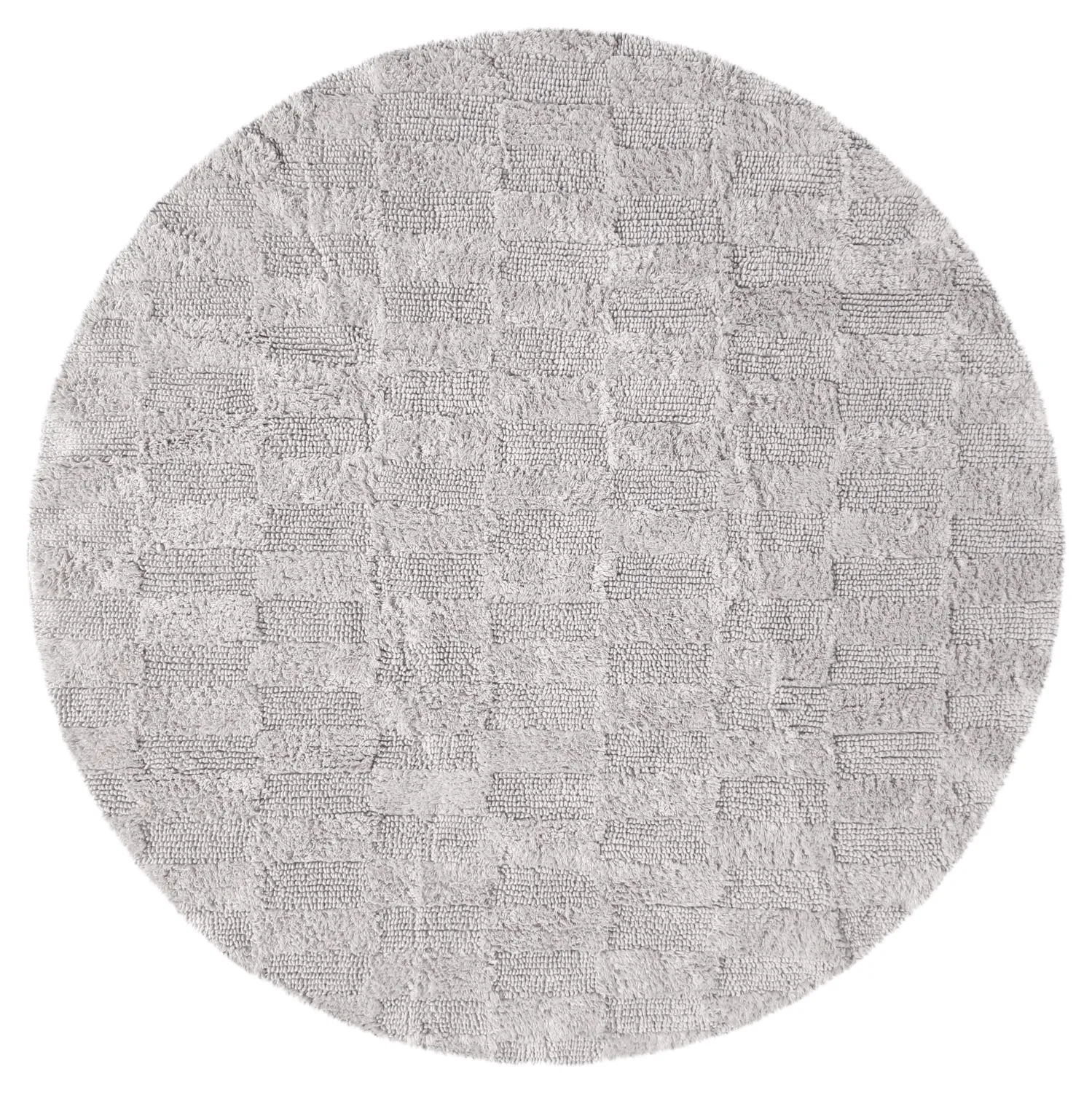 Tapis de salle de bain rond - Bevin (gris clair)