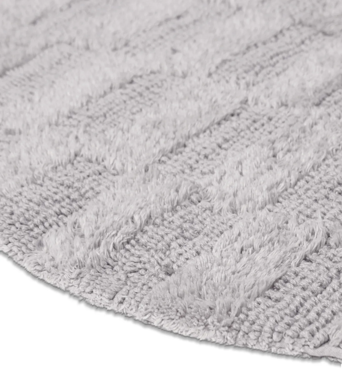 Tapis de salle de bain rond - Bevin (gris clair)