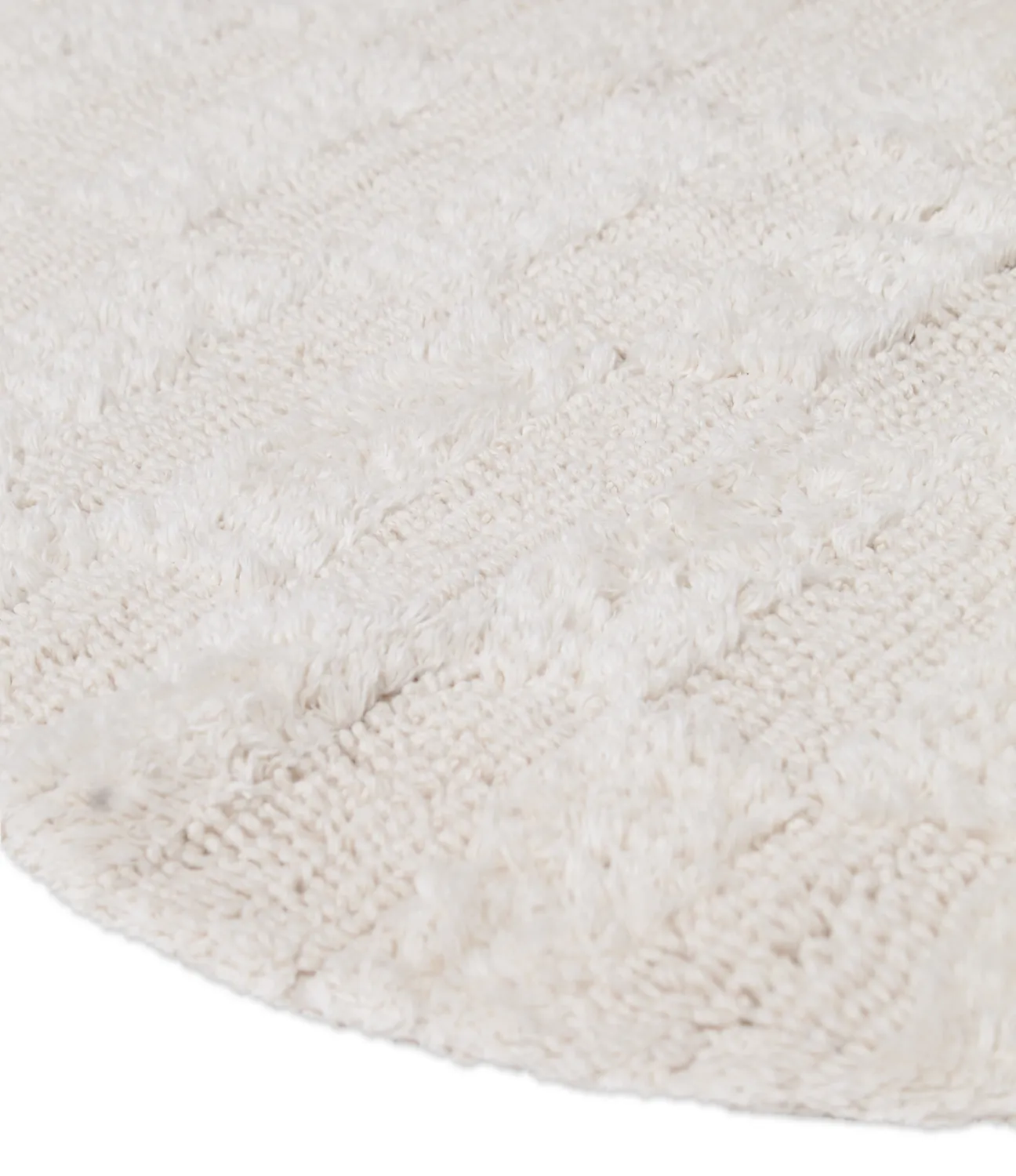 Tapis de salle de bain ovale - Bevin (blanc cassé)