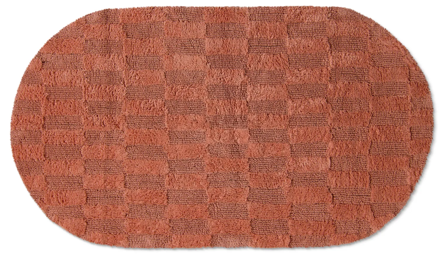 Tapis de salle de bain ovale - Bevin (terracotta)