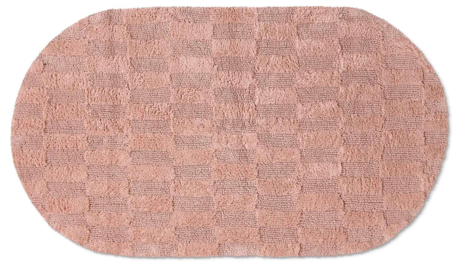 Tapis de salle de bain ovale - Bevin (rose)