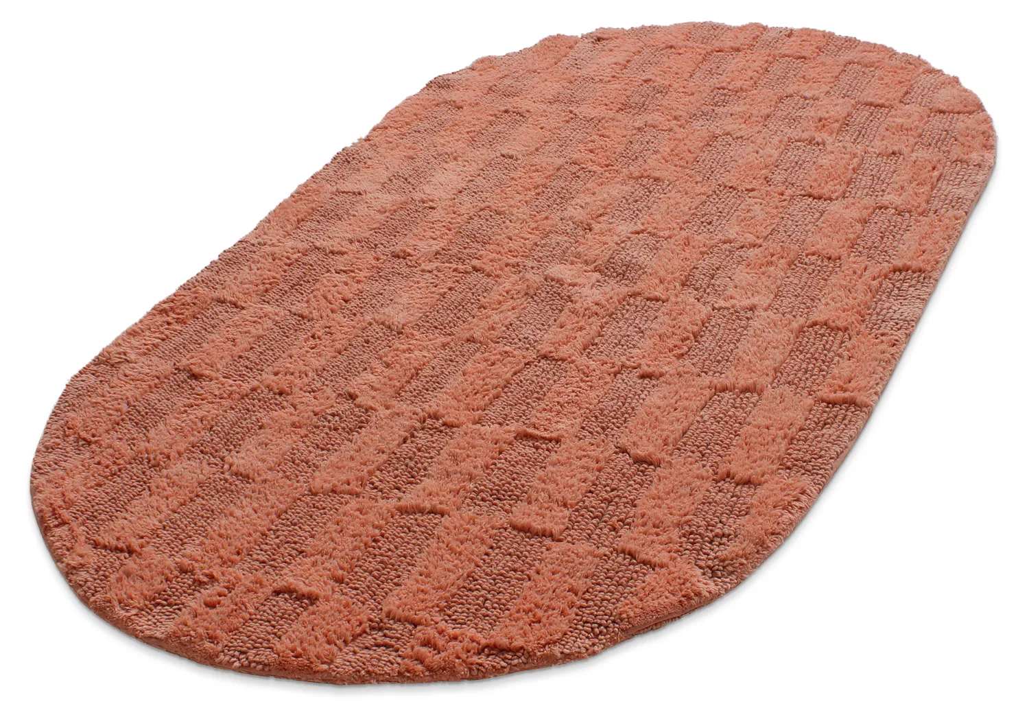 Tapis de salle de bain ovale - Bevin (terracotta)