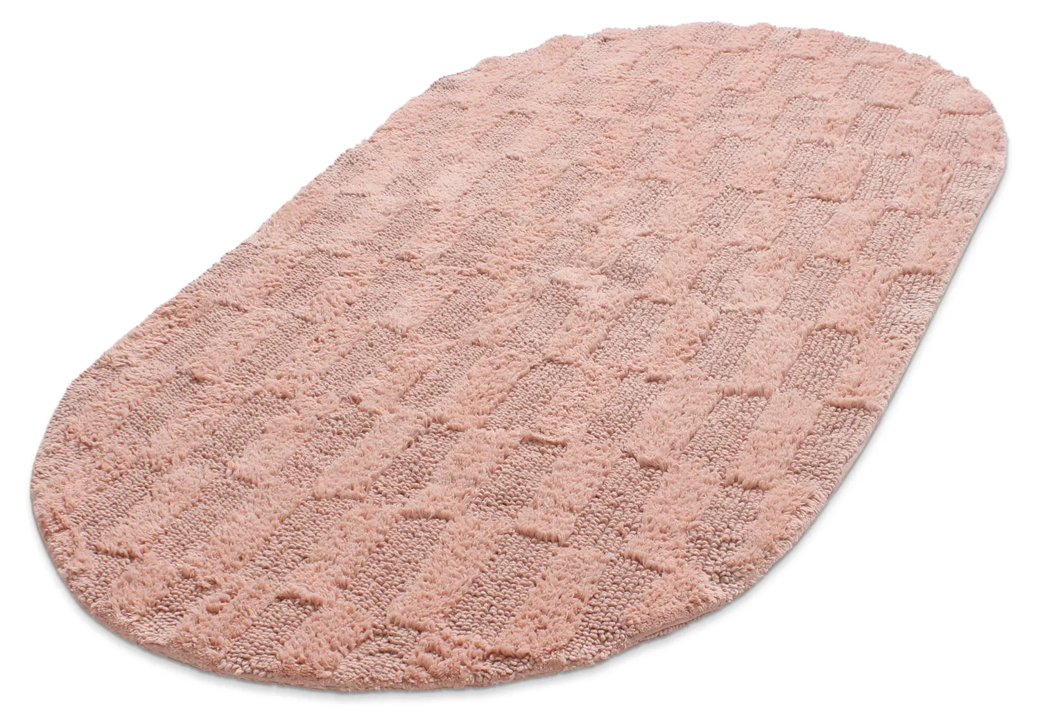 Tapis de salle de bain ovale - Bevin (rose)