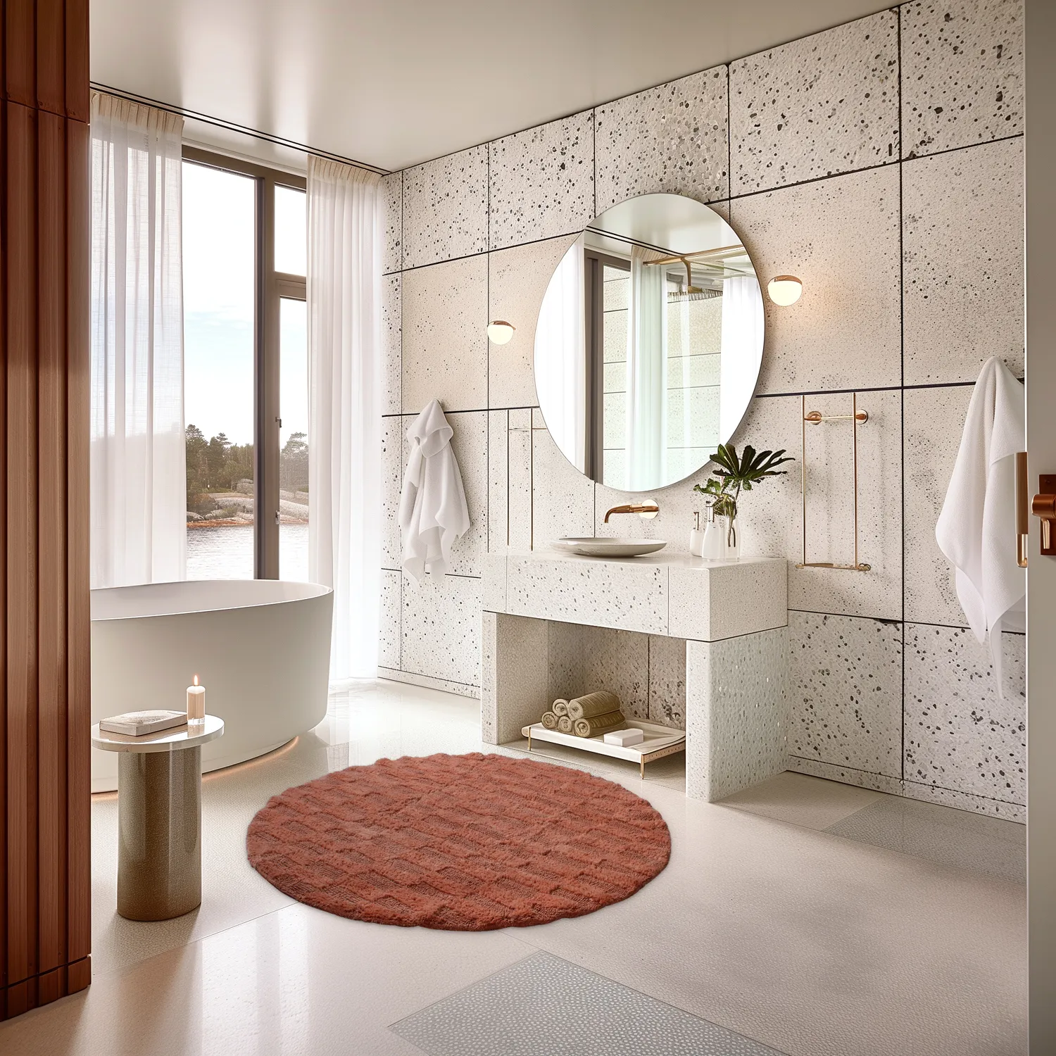 Tapis moelleux - Zoe (terracotta)